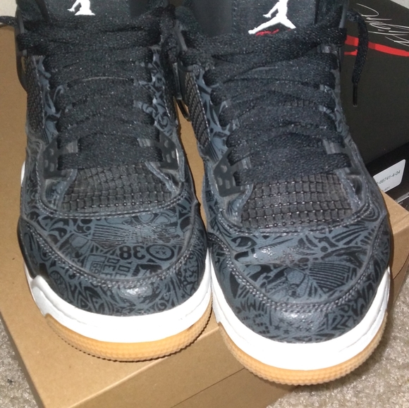 Jordan 4 black lazer Gs - Picture 3 of 8